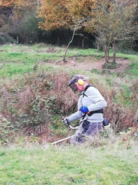 Natuurbeheer met bosmaaier